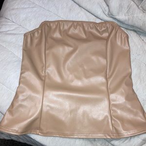 Tan pretty little thing corset top